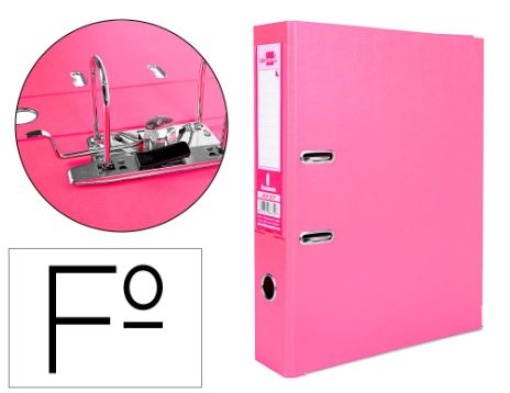 Pasta de Arquivo Liderpapel Documenta PVC Folio 75mm Rosa (AY27)