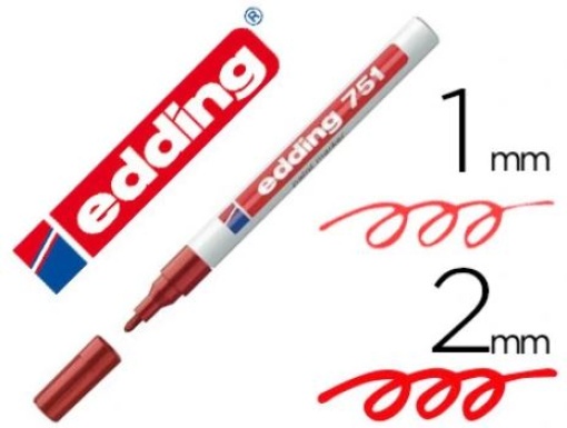 Marcador Edding 751-02 Vermelho
