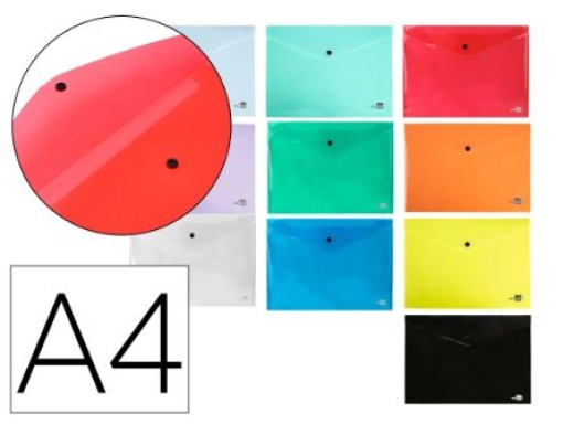 Bolsa Porta Documentos Liderpapel Com Mola A4 5 Cores Sortidas (DS51)