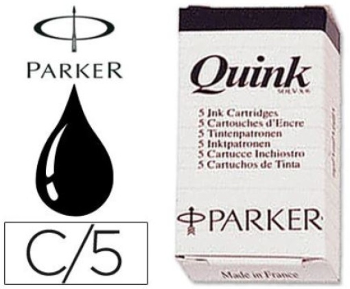 Tinta Parker Quink Preta Cx.5un