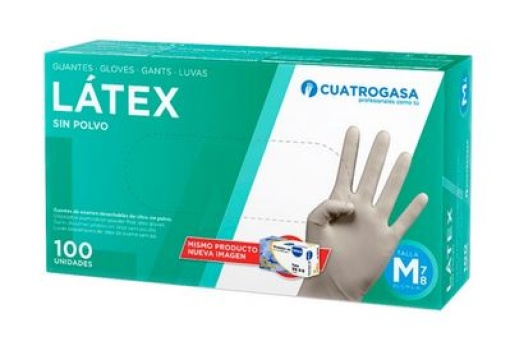 Luva Latex S/Po Cuatrogasa Branca XL (9-10) Cx.100