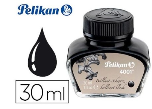 Tinta Pelikan 4001 30 ml Preto Brilhante