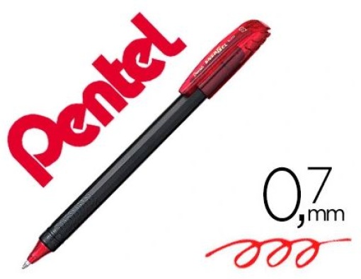 Roller Pentel BL417 Energel Makkuro Ponta 0,7mm Vermelho