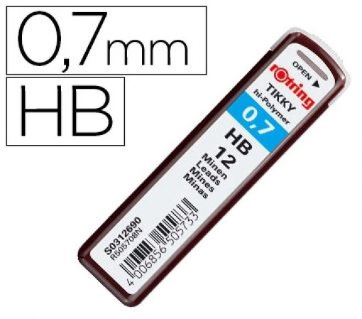 Minas Rotring 0,7mm HB Tubo 12minas  (10)
