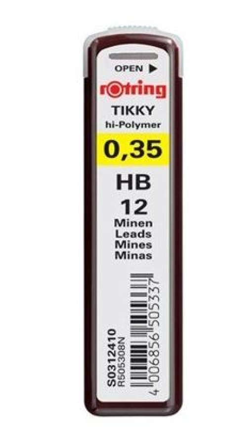 Minas Rotring 0,35mm HB Tubo 12minas  (10)