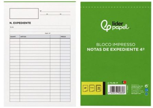 Livro Nota Expediente Liderpapel Duplicado 215x155mm (TL16-P)
