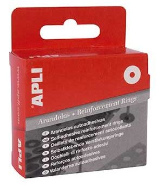 Reforcos Autoadesivos APLI Caixa Dispensadora Branco 500un 