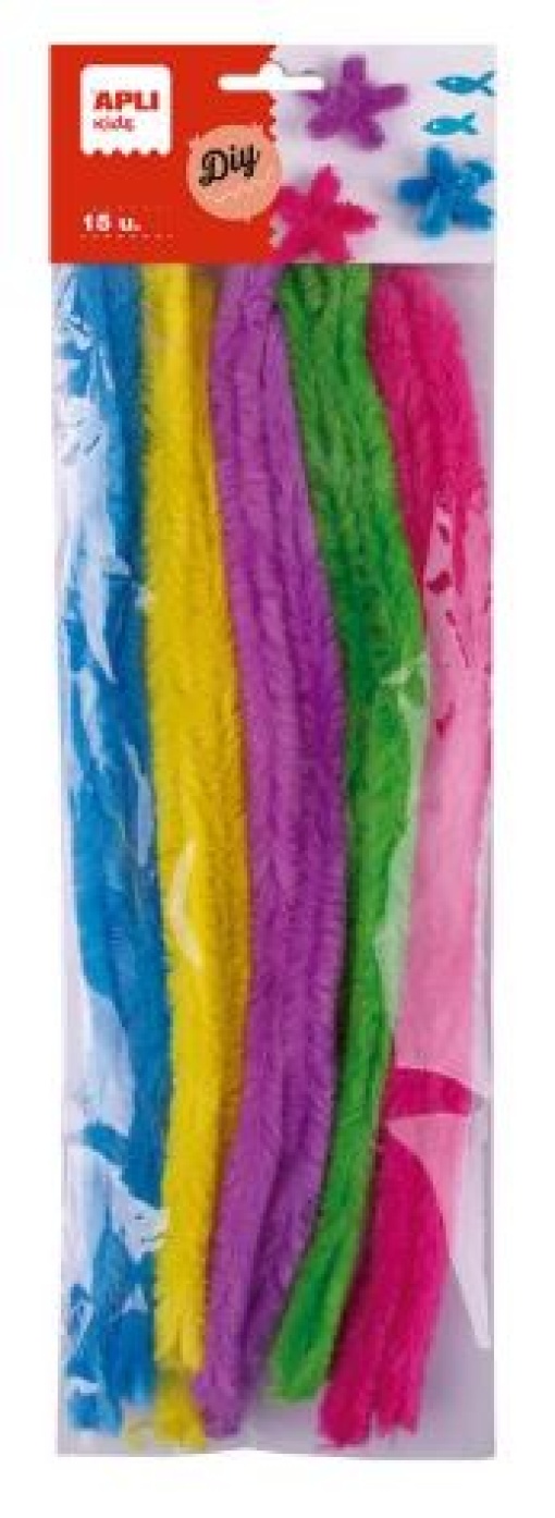 Chenille Cores Sortidas Apli 15un