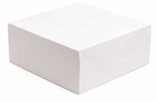 Caixa Para Bolos Cartolina Branca 24x24x9cm 50un