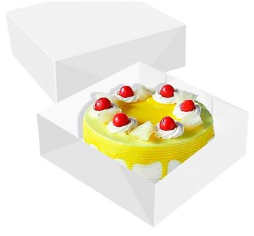 Caixa Para Bolos Cartolina Branca 33x33x10cm 50un