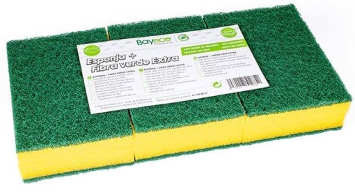 Esponja Lava Loica Salva Unhas Bayeco Profesional 7x14cm Pack 6un