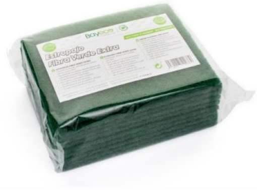 Esfregao Fibra Verde Extra Bayeco 20x15cm Pack 10un