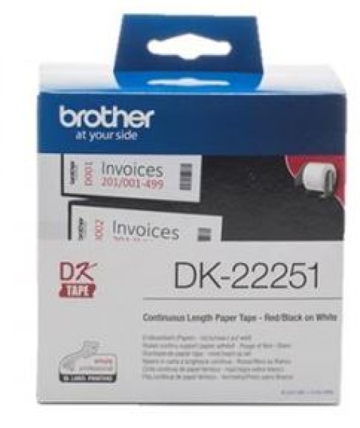 Rolo Termico Autocolante Branco Brother DK22251 62mmx15,24m