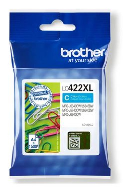 Tinteiro Brother LC422XLC Azul 1500 Pág