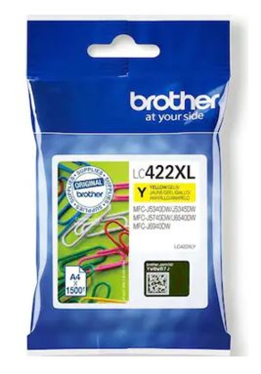 Tinteiro Brother LC422XLC Amarelo 1500 Pág