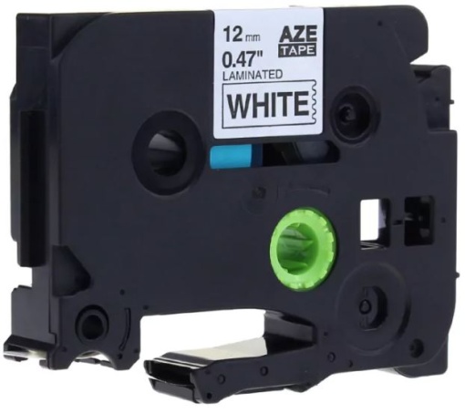 Fita Compativel Brother Laminada 18mmx8mts Branco/Preto (TZE-241)