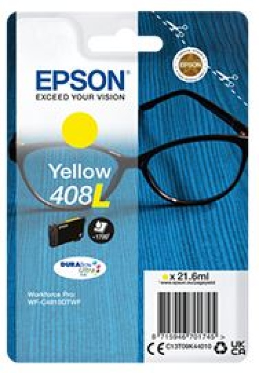 Tinteiro Epson 408L Amarelo 21.6ml 1700 Pág