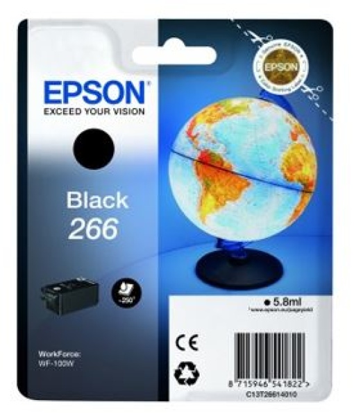 Tinteiro Epson 266 Preto C13T26614010 5,8ml 250 Pág