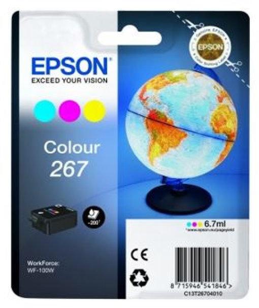 Tinteiro Epson 267 3 Cores C13T26704010 6,7ml 200 Pág