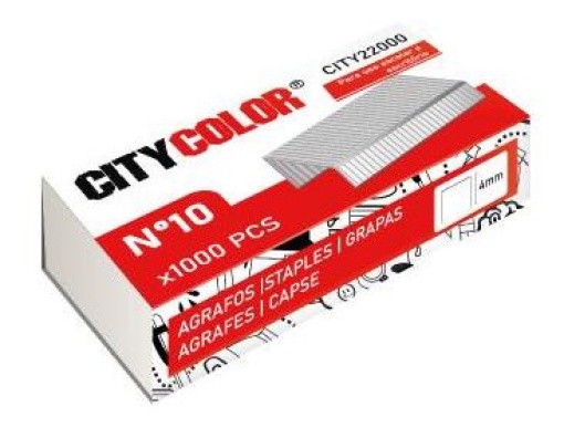 Agrafos Citycolor Nº10 Cx.1000