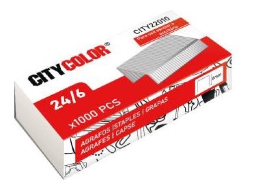 Agrafos Citycolor Nº24/6 Cx.1000