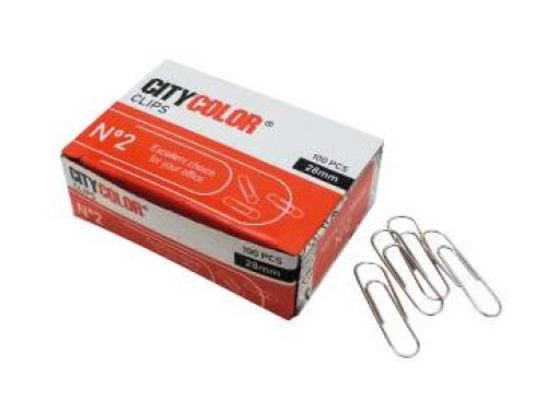 Clips Citycolor Nº 2 28mm Cx.100