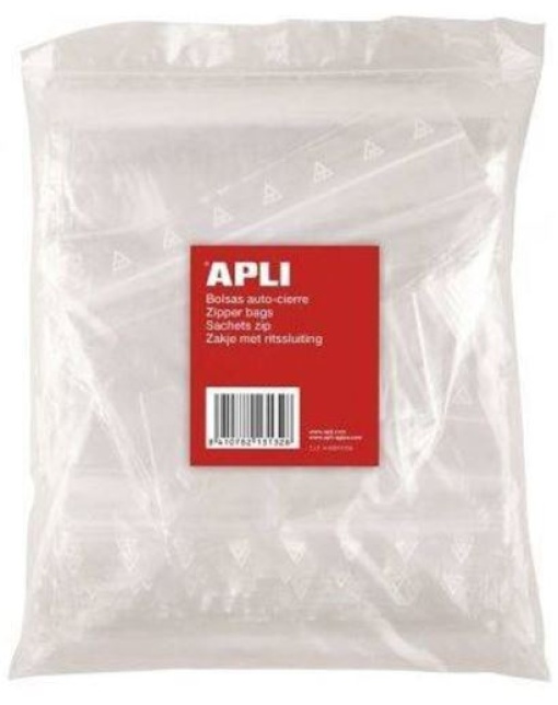 Saco Fecho Zip PE STD 60x80 Emb.100