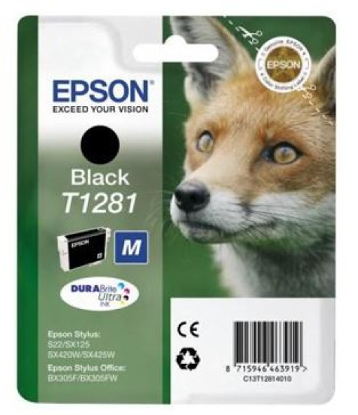 Tinteiro Epson Stylus S22/SX125/420W/425W/ Office BX305F Preto (T1281)