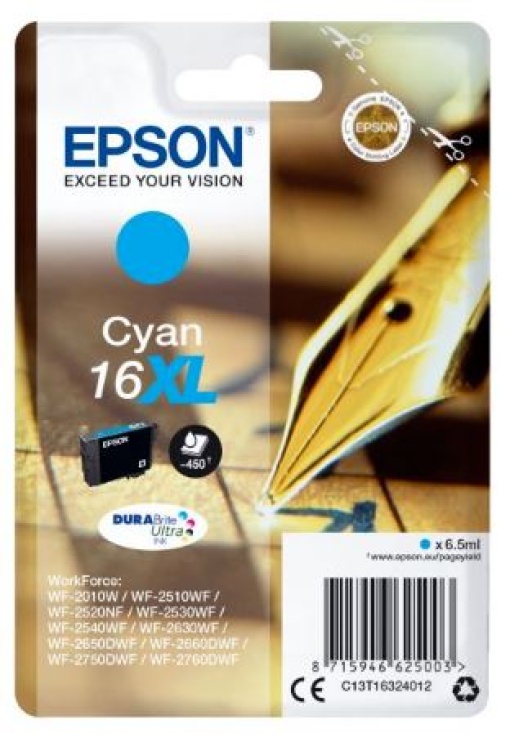 Tinteiro Epson WF2010/2510/2520/2530 Nº16XL Alta Capacidade Azul 