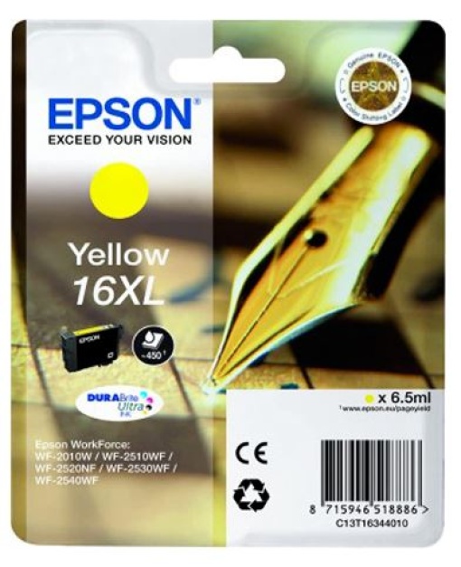 Tinteiro Epson WF2010/2510/2520/2530 Nº16XL Alta Capacidade Amarelo 