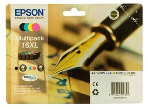 Tinteiro Epson WF2010/2510/2520 / 2530 nº16XL Alta Capacidade Pack 4Cores (Multipack)
