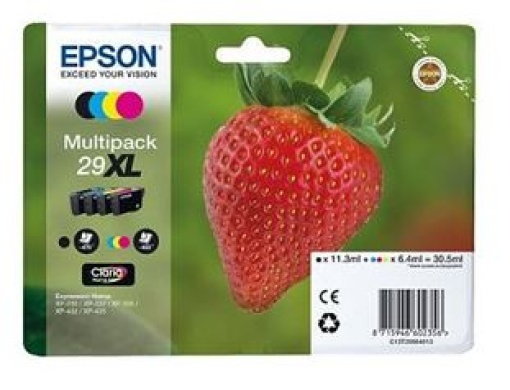 Tinteiro Epson Expression Home XP330/XP435 Nº29XL Alta Cap Pack 4Cores 
