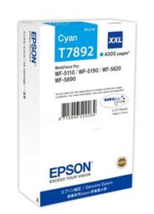 Tinteiro Epson WF5110/5190/5620/5690 Cap Extra Azul (XXL)