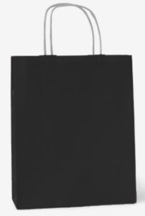 Saco Papel Kraft Asa Torcida 32x24x10 Kraft Preto
