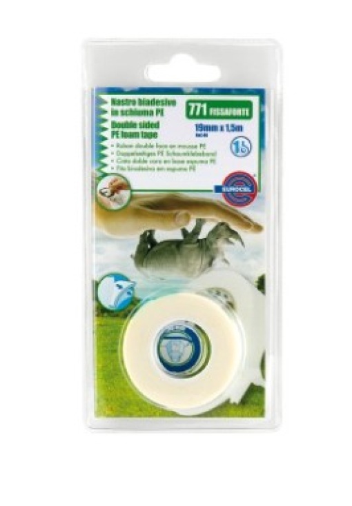 Fita Adesiva Dupla Face Eurocel 771 Ref.48 1,5mx19mm (Esponjosa)