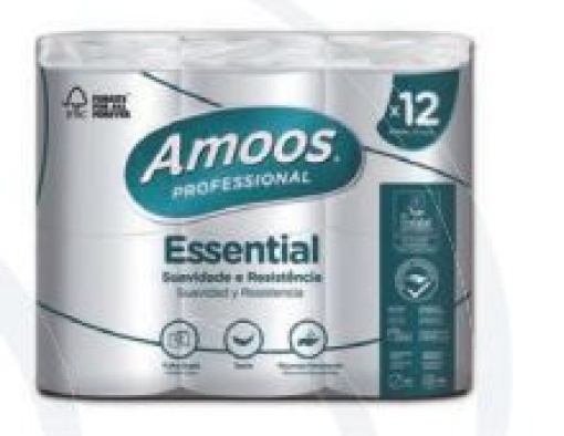 Papel Higienico Domestico Amoos Professional Essential 2Fls 16m Pack 108un