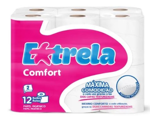 Papel Higienico Domestico Estrela Confort 2Fls 10mt Pack 108rolos