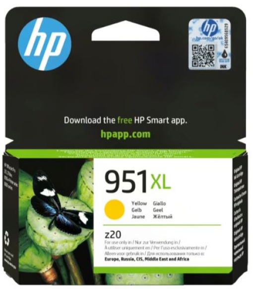 Tinteiro HP Officejet Pro 8100/8600 951XL Amarelo