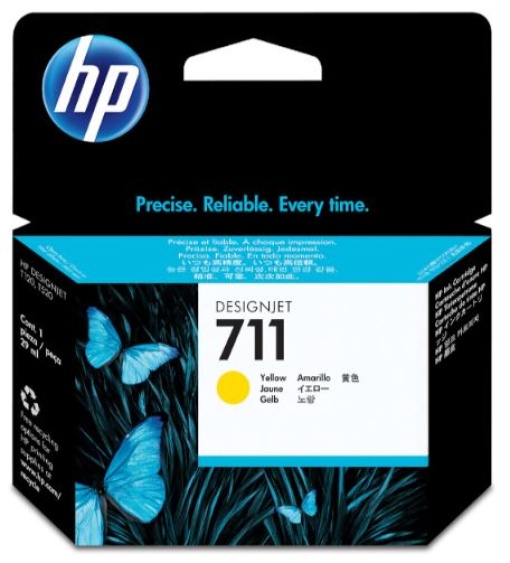 Tinteiro HP Dsignjet T120/T520 Nº 711 Amarelo