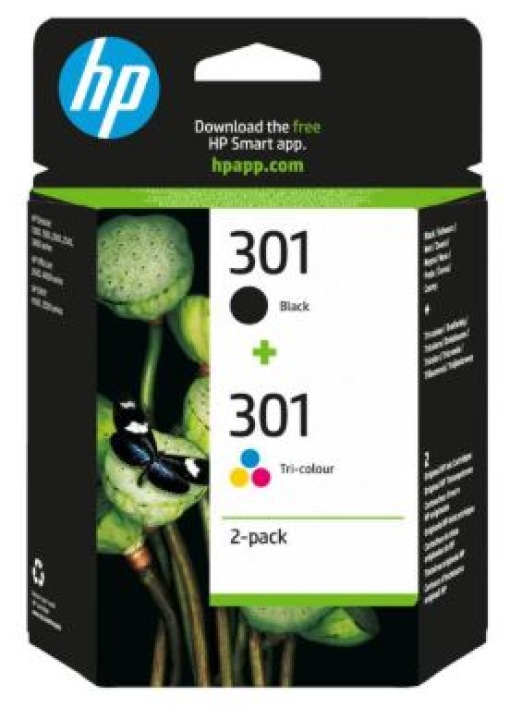 Pack Tinteiro HP 301 Preto/Cor N9J72AE