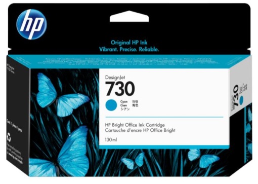 Tinteiro HP 730 Azul P2V62A 130ml