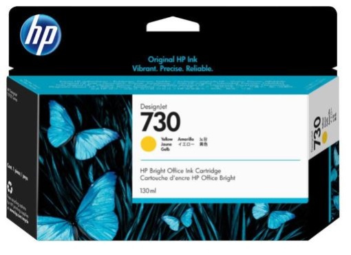 Tinteiro HP 730 Amarelo P2V64A 130ml