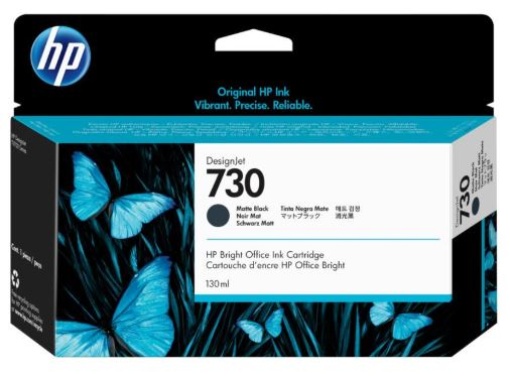 Tinteiro HP 730 Preto Matte P2V65A 130ml
