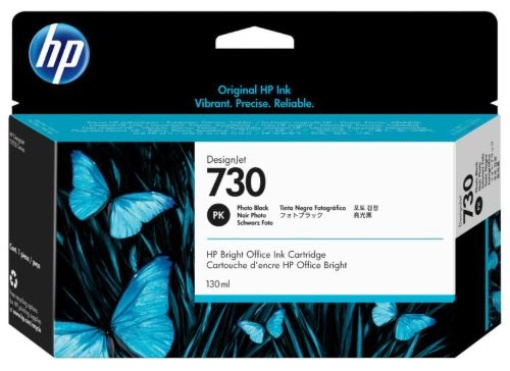 Tinteiro HP 730 Preto Foto P2V67A 130ml