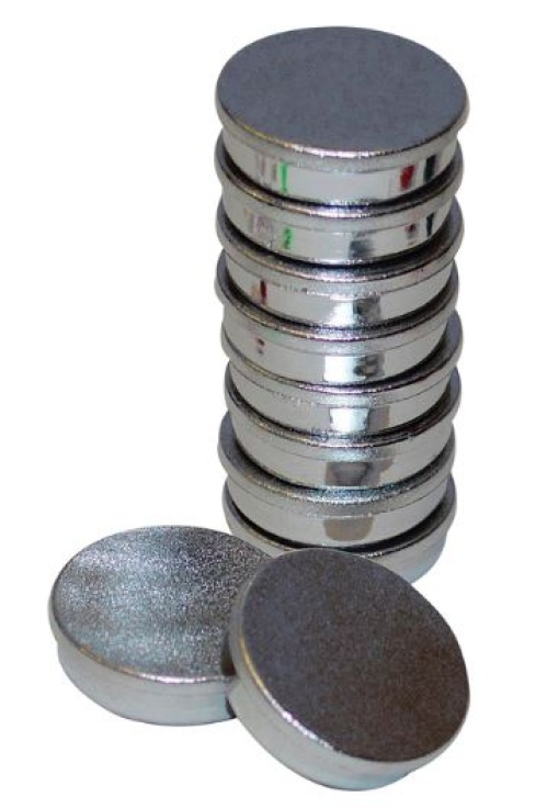 Magnetos Super Fortes Prata 30mm Emb.10 (Bi-Office)