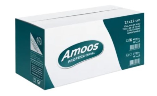 Toalha Mao Zig-Zag Tissue Amoos Professional 2F 21x22 (30mc x 180uni) Cx.5400un