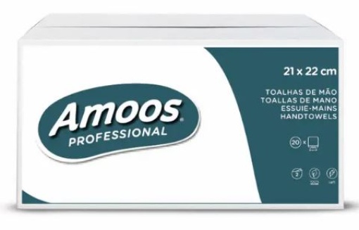 Toalha Mao Zig-Zag Tissue Amoos Professional 2F 21x22 (20mc x 142uni) Cx.2840un