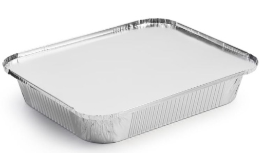 Emb. Aluminio Rect. 1600ml C/Tampa