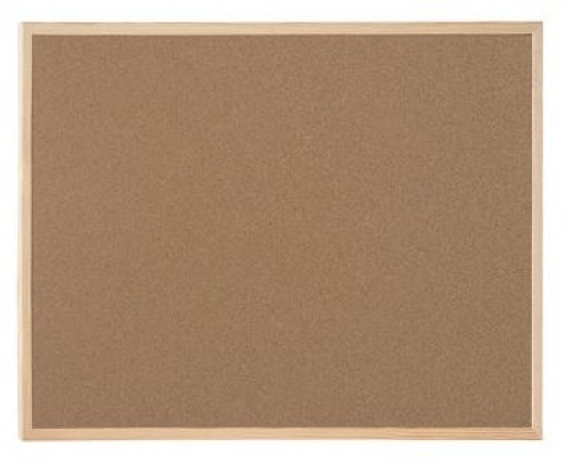Quadro Cortiça 600x450 Aro Madeira Bi-Office (Softboard Backside)