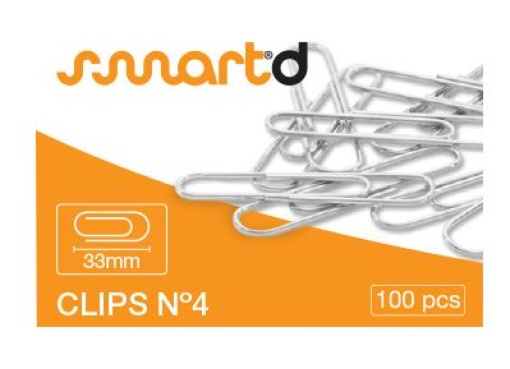 Clips SmartD Nº4 33mm Cx.100
